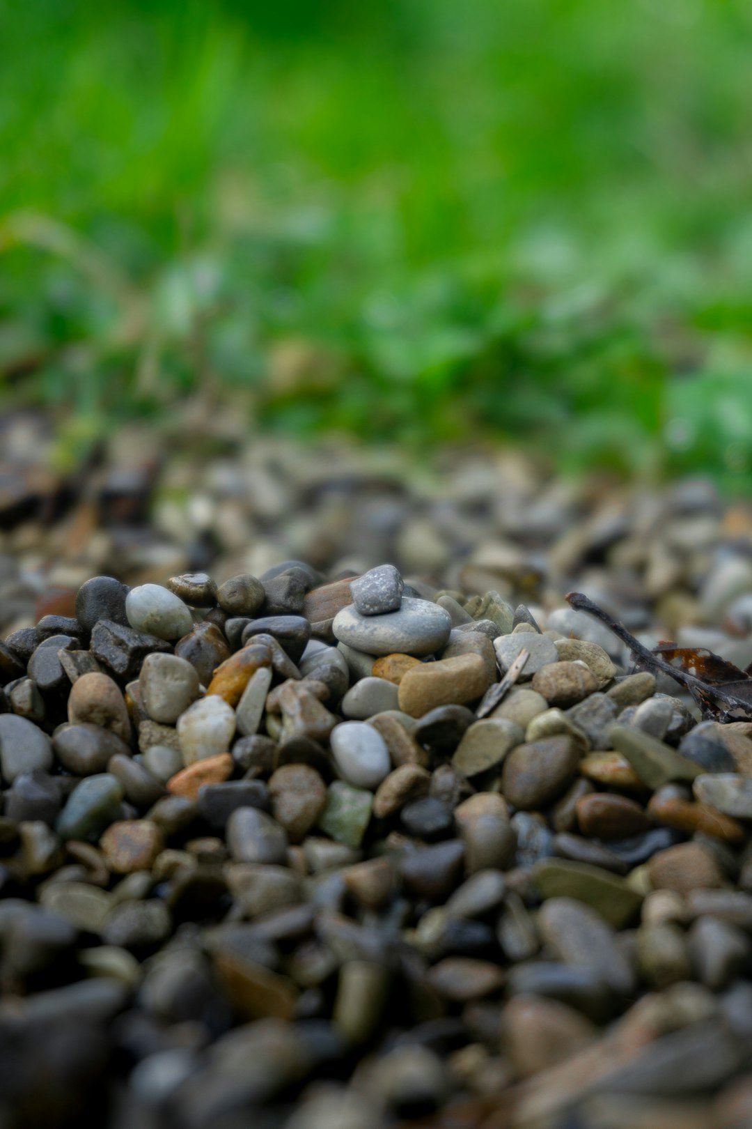 A close up of a bunch of rocks and gravel