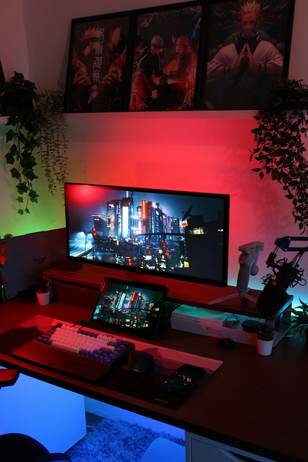 a tv on a table