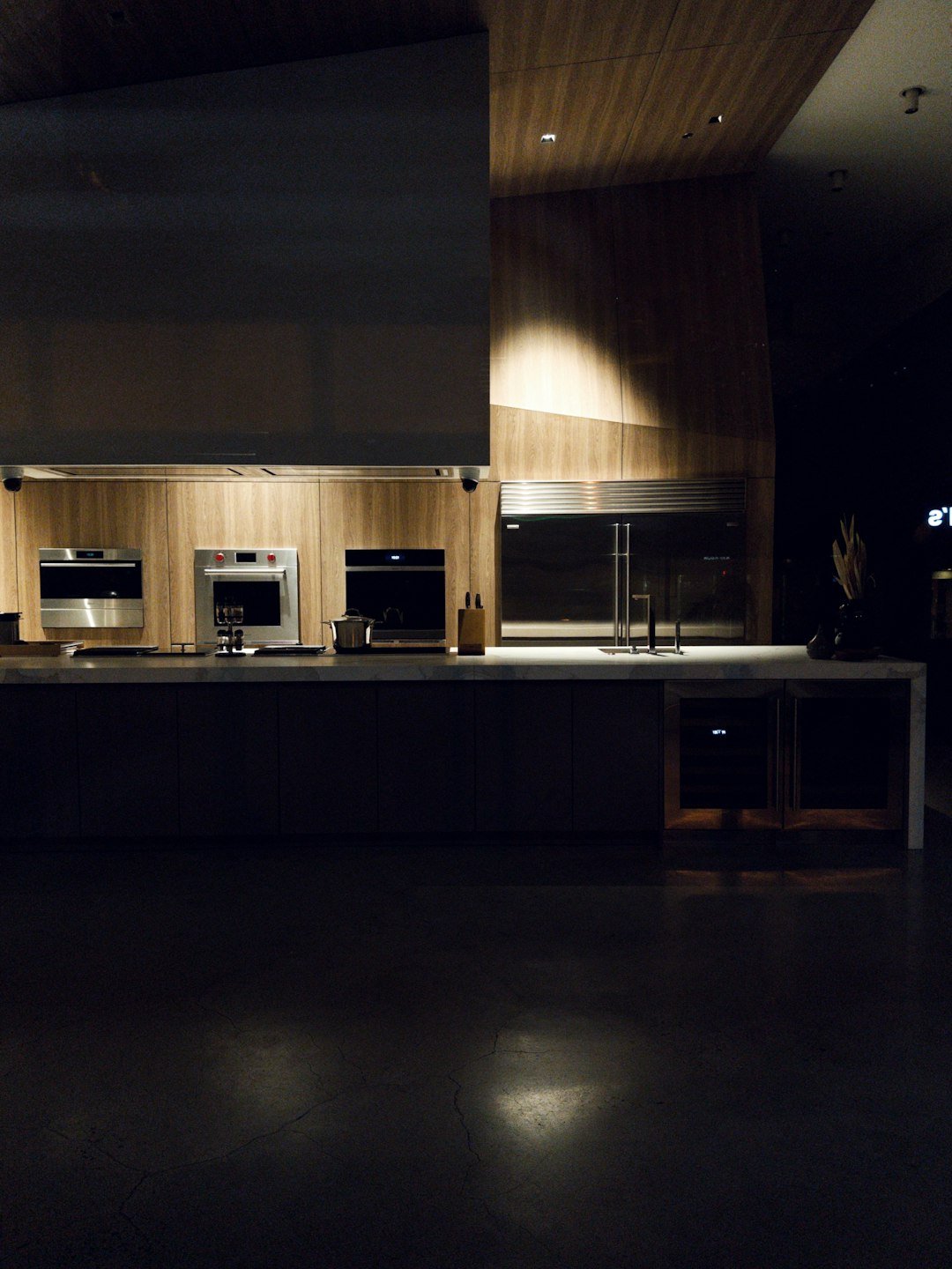 A large kitchen with a lot of counter space