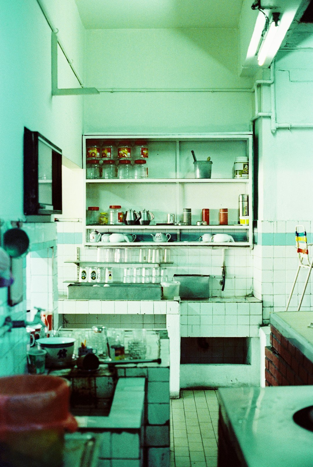 a kitchen filled with lots of counter top space
